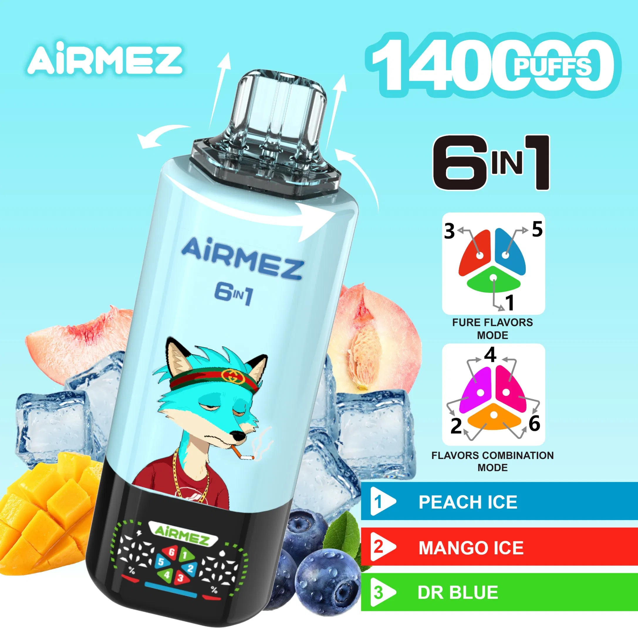 Airmez Vape 6 IN 1 140K Puffs eu Poland Warehouse suppliers