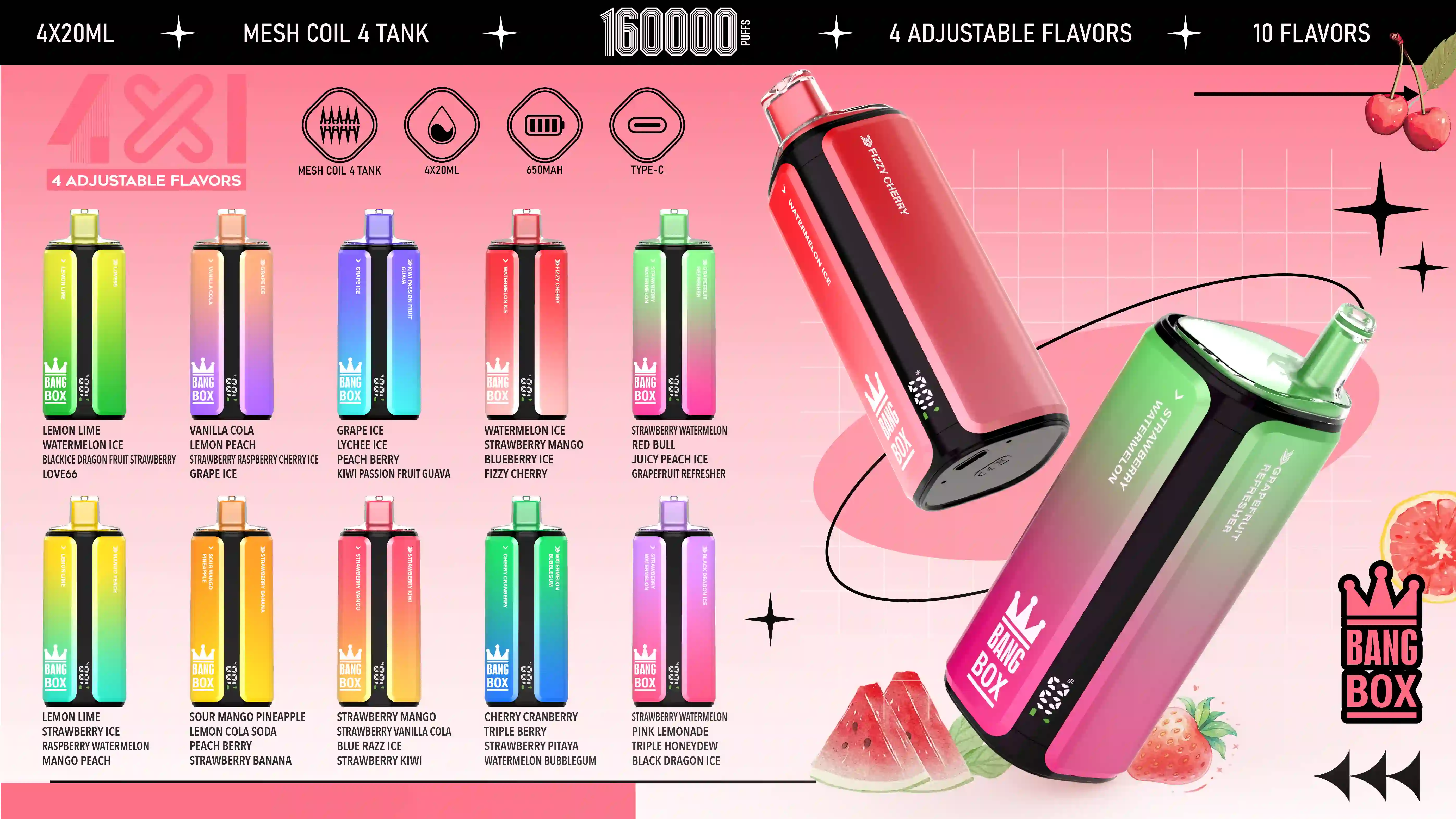 BANG BOX 160k Puffs 4in1 Vape nqi puff